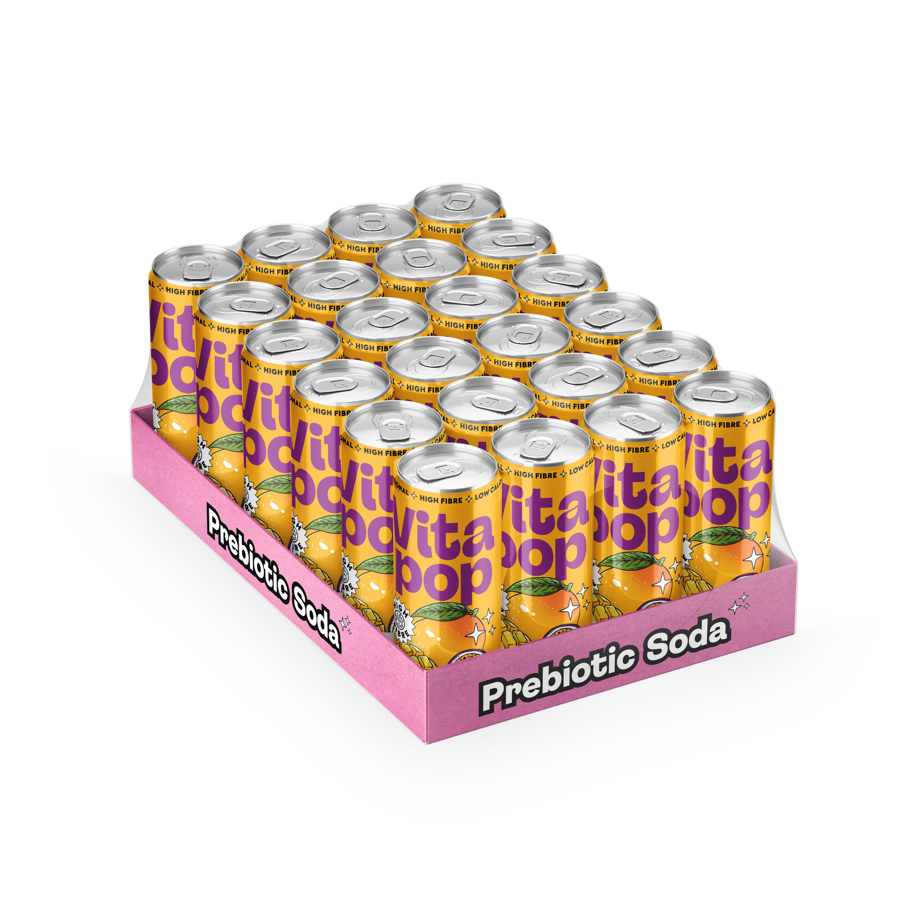 Vita Pop Mango Passion Prebiotic Soda –  12 x 330ml