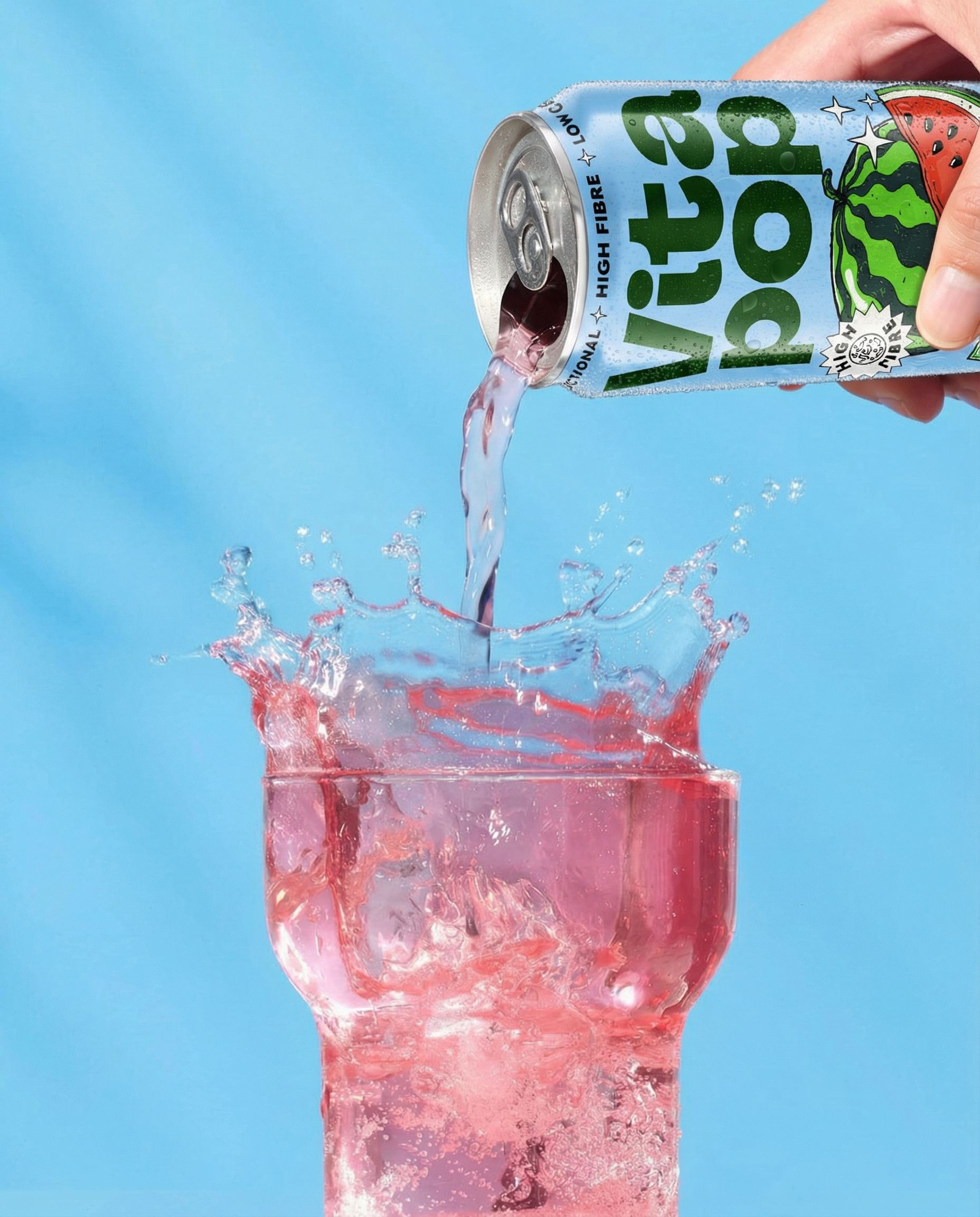 NEW 💥 Vita Pop Watermelon & Lime Prebiotic Soda –  12 x 330ml