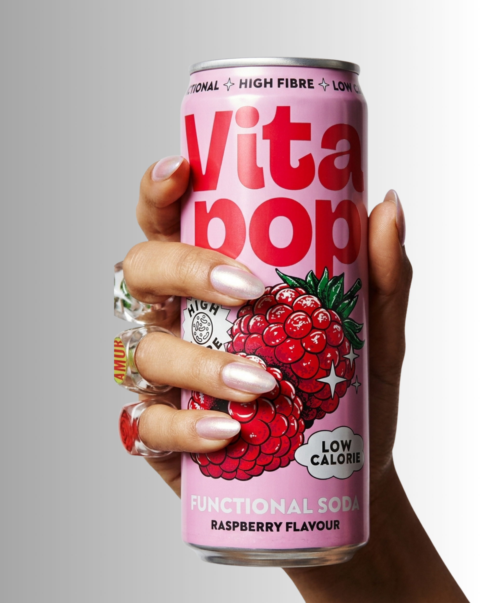 Vita Pop Raspberry Prebiotic Soda – 12 x 330ml